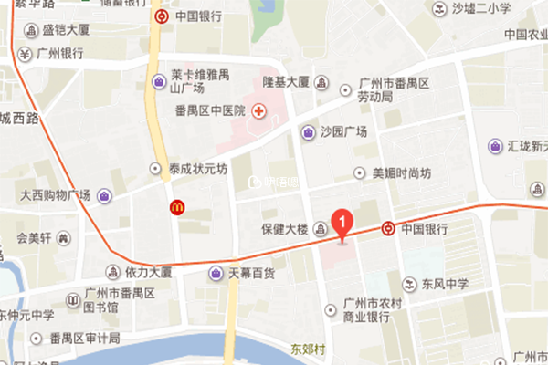 廣州市番禺區何賢紀念醫院地址(百度地圖)