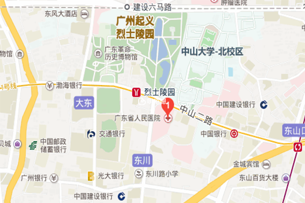 廣東省人民醫院地址(百度地圖)