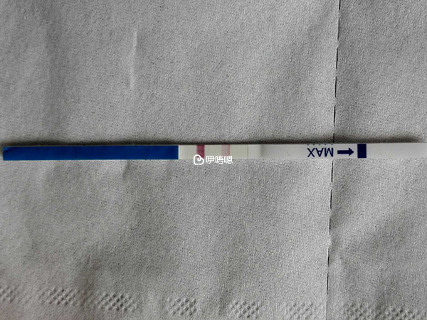 驗孕試紙出現淡淡水印