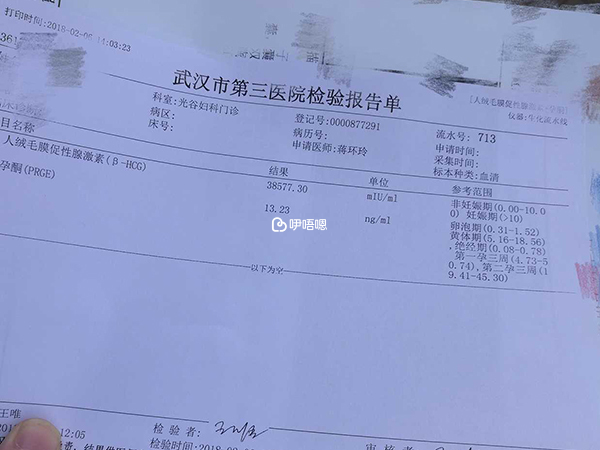 孕初期hcg低懷男孩